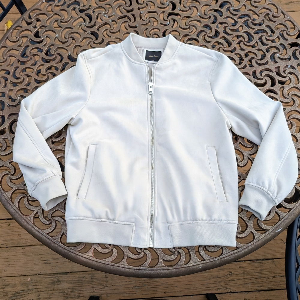 Porter & Ash Men's Cream Bomber Jacket - Picture 3 of 12